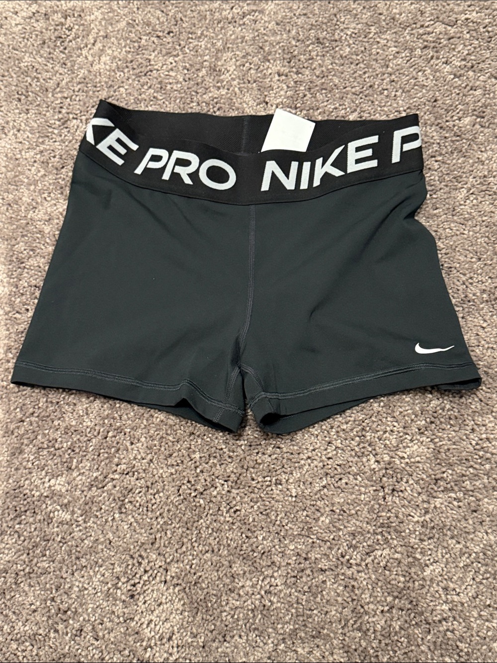 Nike Black Pro Logo Waistband Bike Shorts